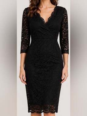 Thalia Sodi Black Lace Cocktail Dress Small